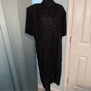 Stenay Black Sequin Midi Dress